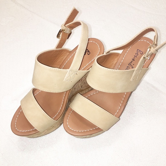 Bonnibel Shoes - Bonnibel Beige Wedges